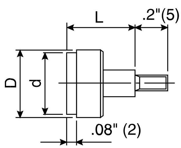 Drawing of contact point with a flat carbide surface by Long Island Indicator Service